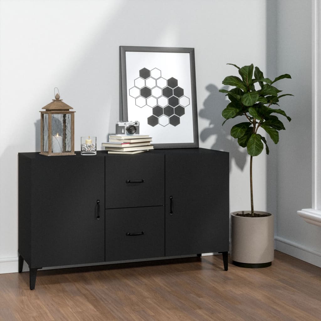 Skjenk Svart 100X36X60 Cm Konstruert Tre