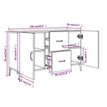 Skjenk Sonoma Eik 100X36X60 Cm Konstruert Tre