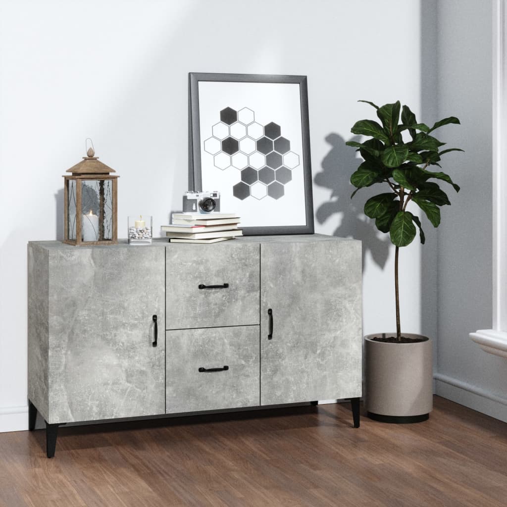 Skjenk Betonggrå 100X36X60 Cm Konstruert Tre
