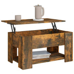 Salongbord Røkt Eik 79X49X41 Cm Konstruert Tre