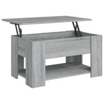 Salongbord Grå Sonoma 79X49X41 Cm Konstruert Tre