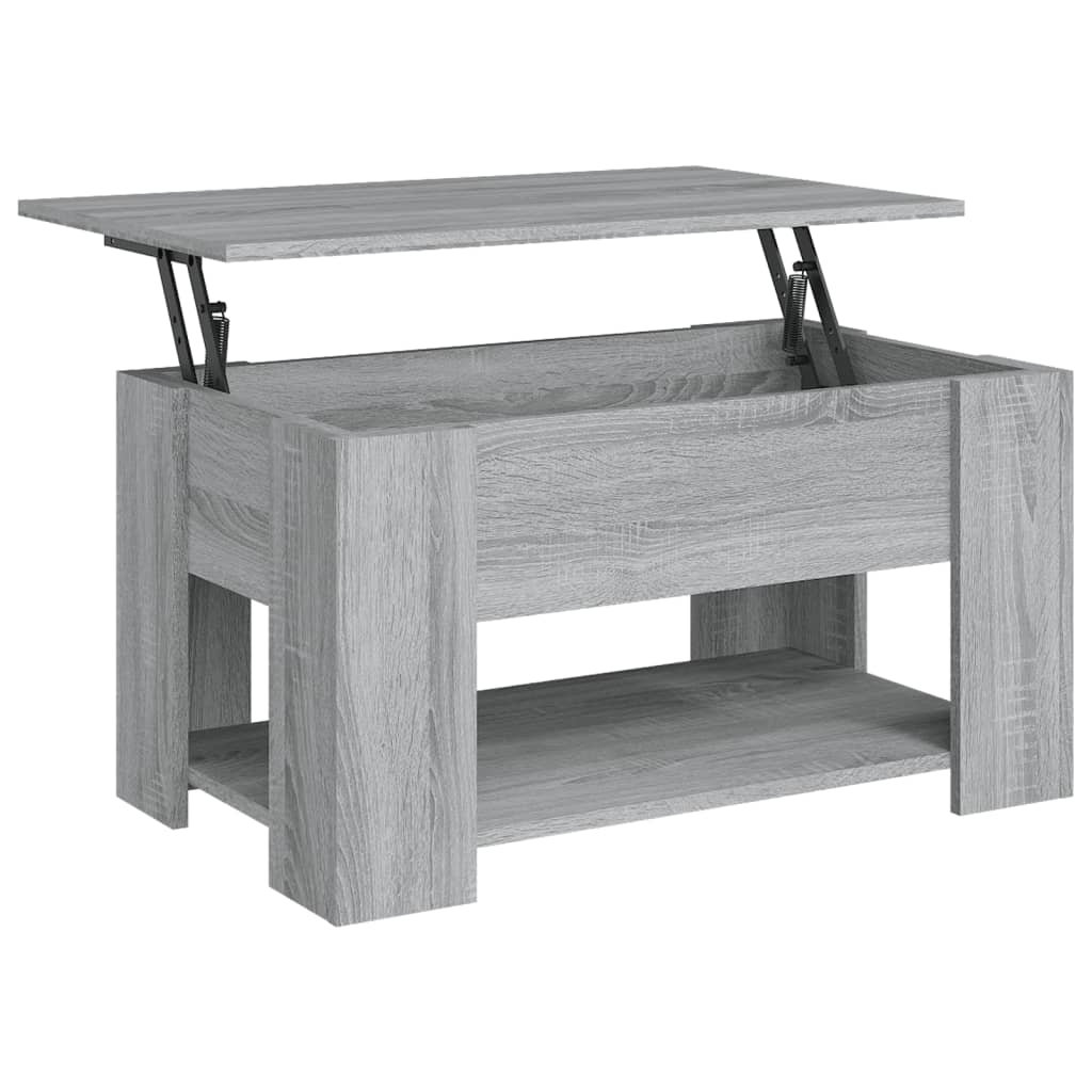 Salongbord Grå Sonoma 79X49X41 Cm Konstruert Tre