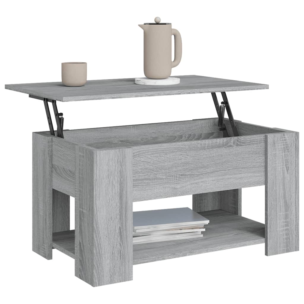 Salongbord Grå Sonoma 79X49X41 Cm Konstruert Tre