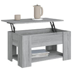 Salongbord Grå Sonoma 79X49X41 Cm Konstruert Tre