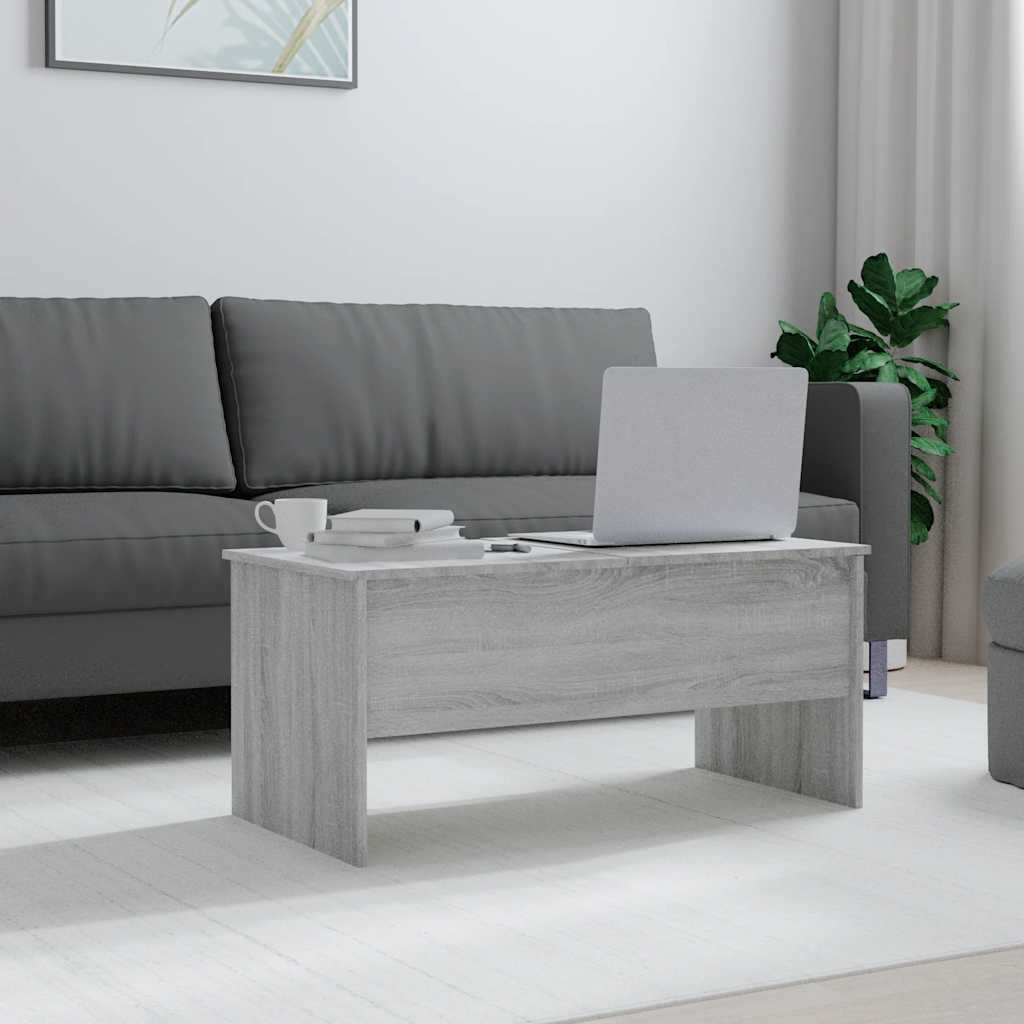 Salongbord Grå Sonoma 102X50,5X46,5 Cm Konstruert Tre