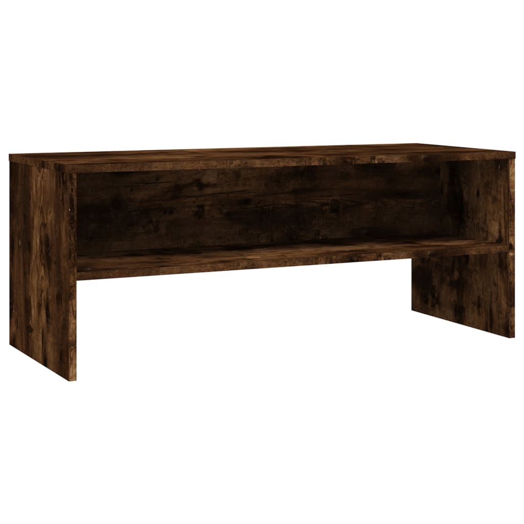 Tv-Benk Røkt Eik 100X40X40 Cm Konstruert Tre