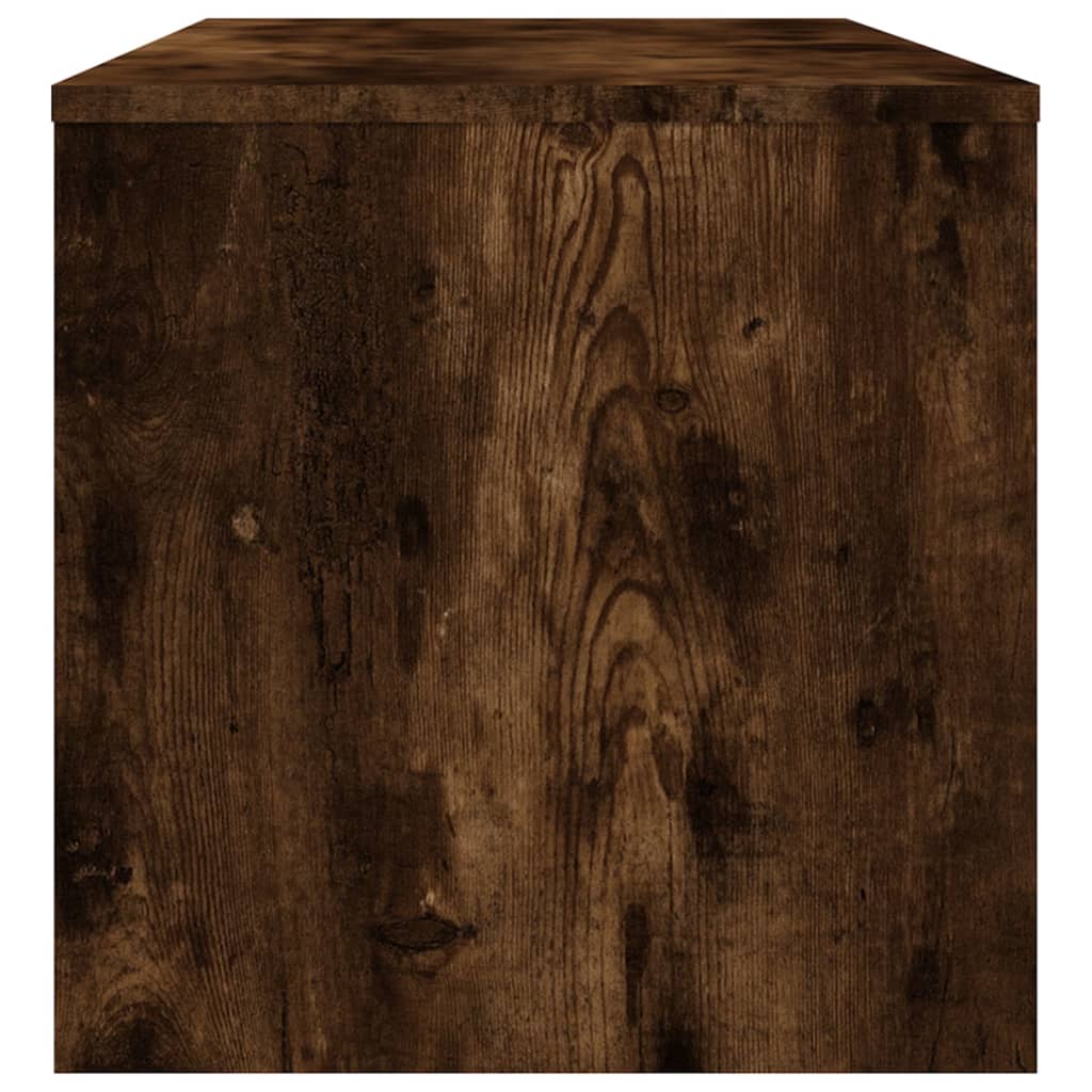 Tv-Benk Røkt Eik 100X40X40 Cm Konstruert Tre