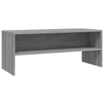 Tv-Benk Grå Sonoma 100X40X40 Cm Konstruert Tre