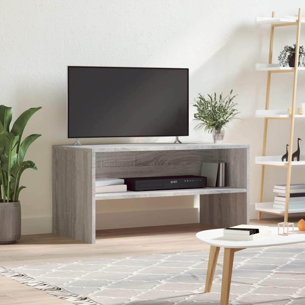 Tv-Benk Grå Sonoma 80X40X40 Cm Konstruert Tre