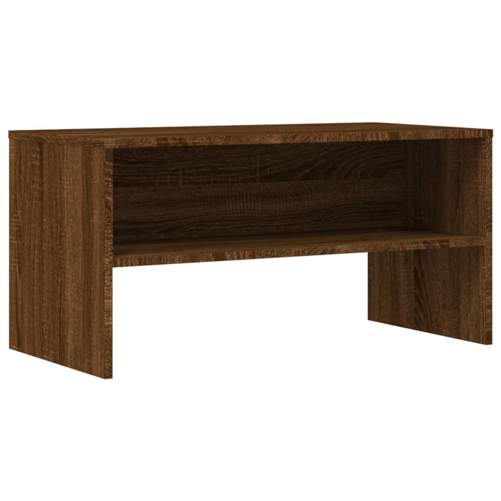Tv-Benk Brun Eik 80X40X40 Cm Konstruert Tre