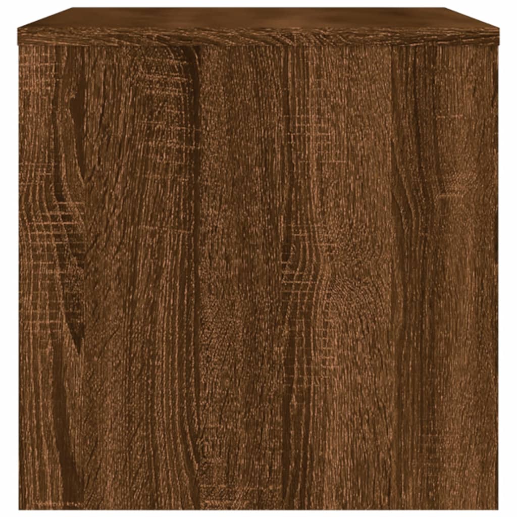 Tv-Benk Brun Eik 80X40X40 Cm Konstruert Tre