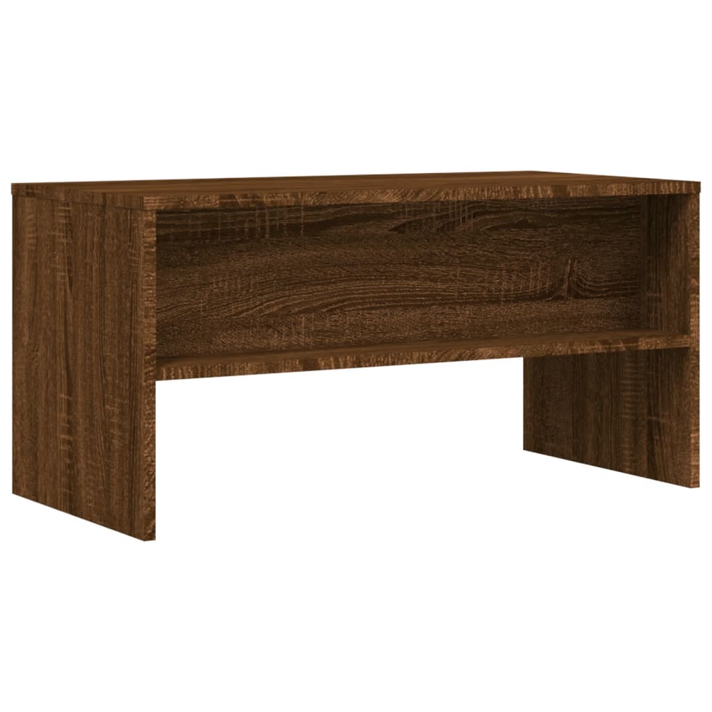 Tv-Benk Brun Eik 80X40X40 Cm Konstruert Tre