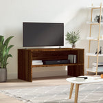 Tv-Benk Brun Eik 80X40X40 Cm Konstruert Tre