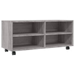 Tv-Benk Med Hjul Grå Sonoma 90X35X35 Cm Konstruert Tre