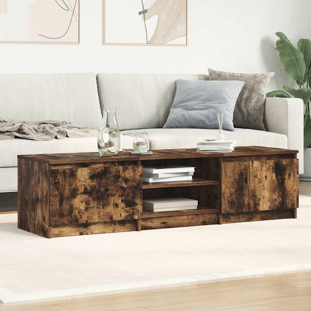 Tv-Benk Røkt Eik 140X40X35,5 Cm Konstruert Tre