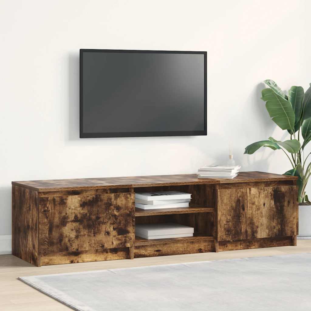 Tv-Benk Røkt Eik 140X40X35,5 Cm Konstruert Tre