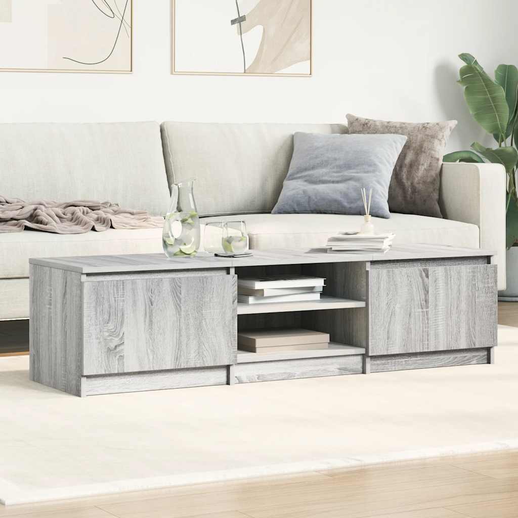 Tv-Benk Grå Sonoma 140X40X35,5 Cm Konstruert Tre