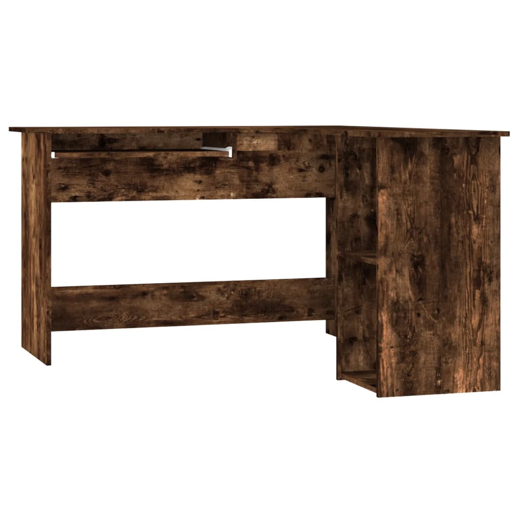 Hjørnepult Røkt Eik 120X140X75 Cm Konstruert Tre