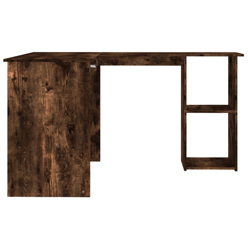 Hjørnepult Røkt Eik 120X140X75 Cm Konstruert Tre