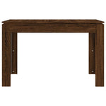Spisebord Brun Eik 120X60X76 Cm Konstruert Tre
