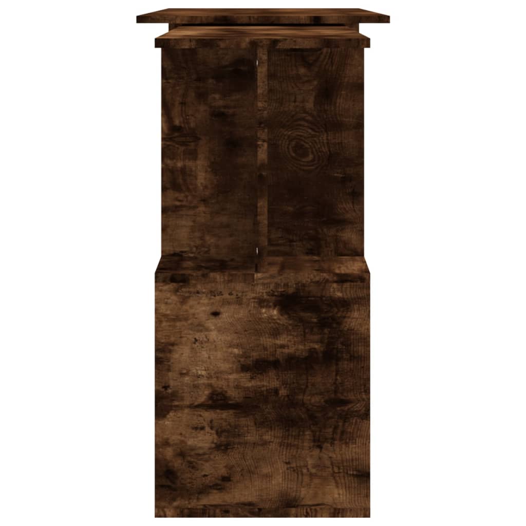 Hjørnepult Røkt Eik 200X50X76 Cm Konstruert Tre