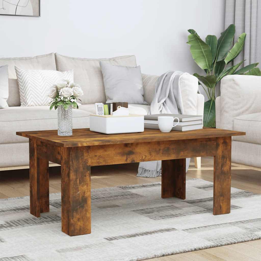 Salongbord Røkt Eik 100X60X42 Cm Konstruert Tre