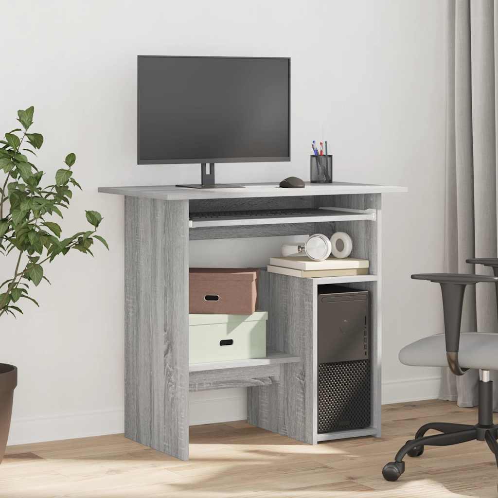 Skrivebord Grå Sonoma 80X45X74 Cm Konstruert Tre