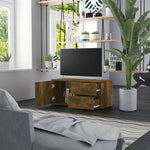 Tv-Benk Røkt Eik 80X34X36 Cm Konstruert Tre