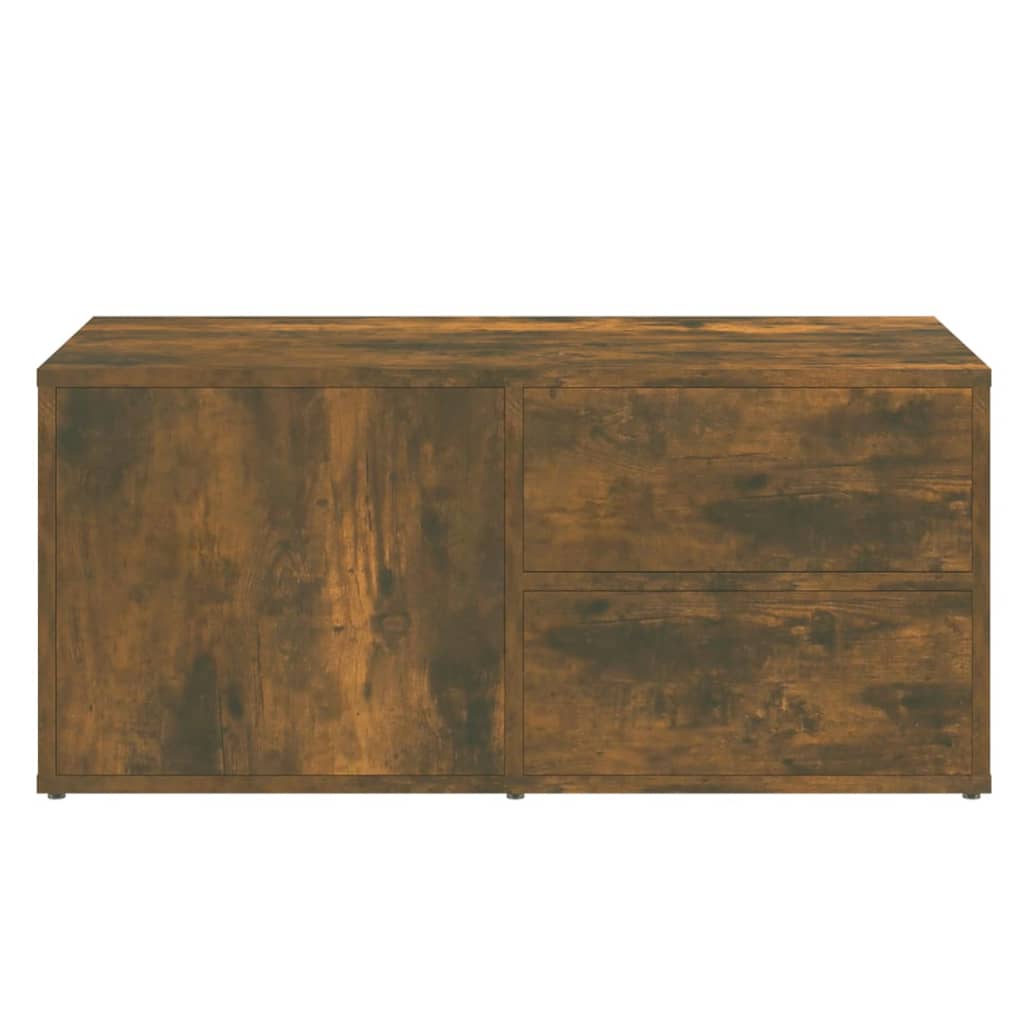 Tv-Benk Røkt Eik 80X34X36 Cm Konstruert Tre
