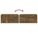 Tv-Benk Røkt Eik 80X34X36 Cm Konstruert Tre