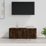Tv-Benk Røkt Eik 80X34X30 Cm Konstruert Tre