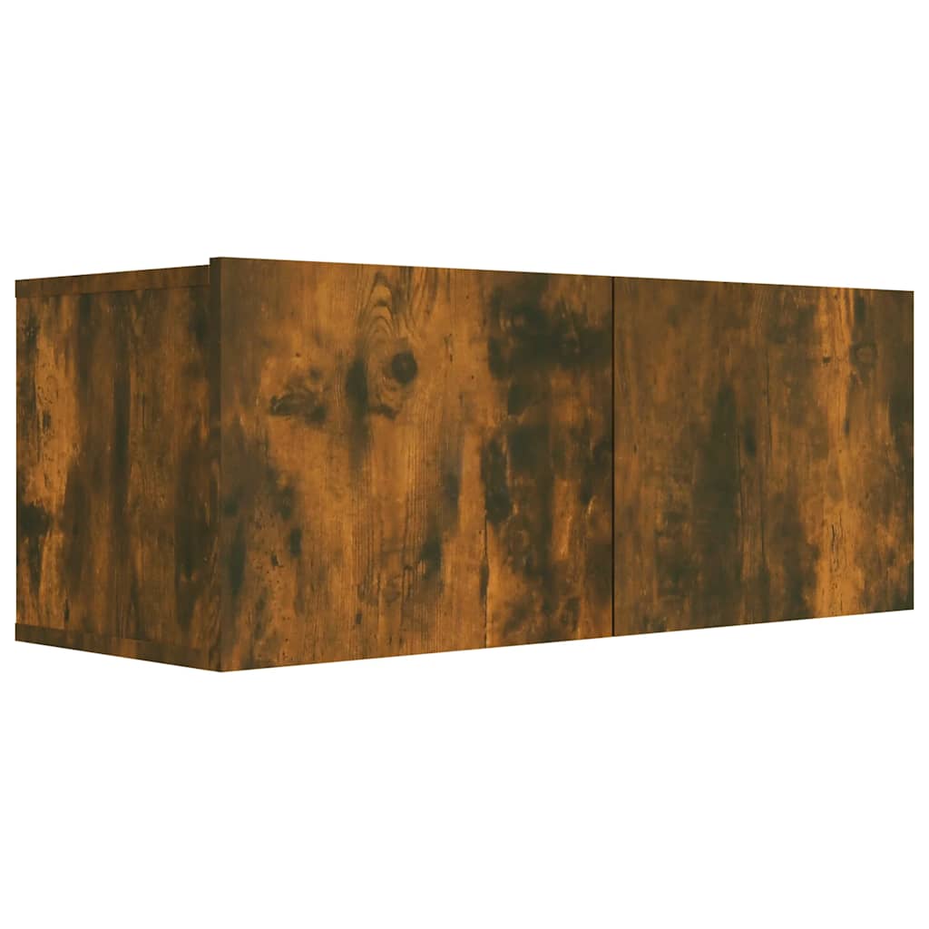 Tv-Benk Røkt Eik 80X30X30 Cm Konstruert Tre