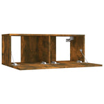 Tv-Benk Røkt Eik 80X30X30 Cm Konstruert Tre