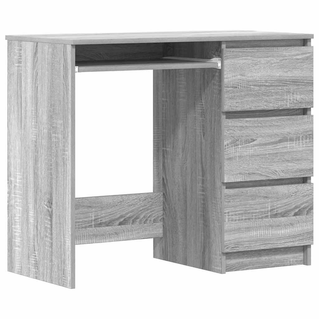 Skrivebord Grå Sonoma 90X45X76 Cm Konstruert Tre