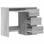 Skrivebord Grå Sonoma 90X45X76 Cm Konstruert Tre