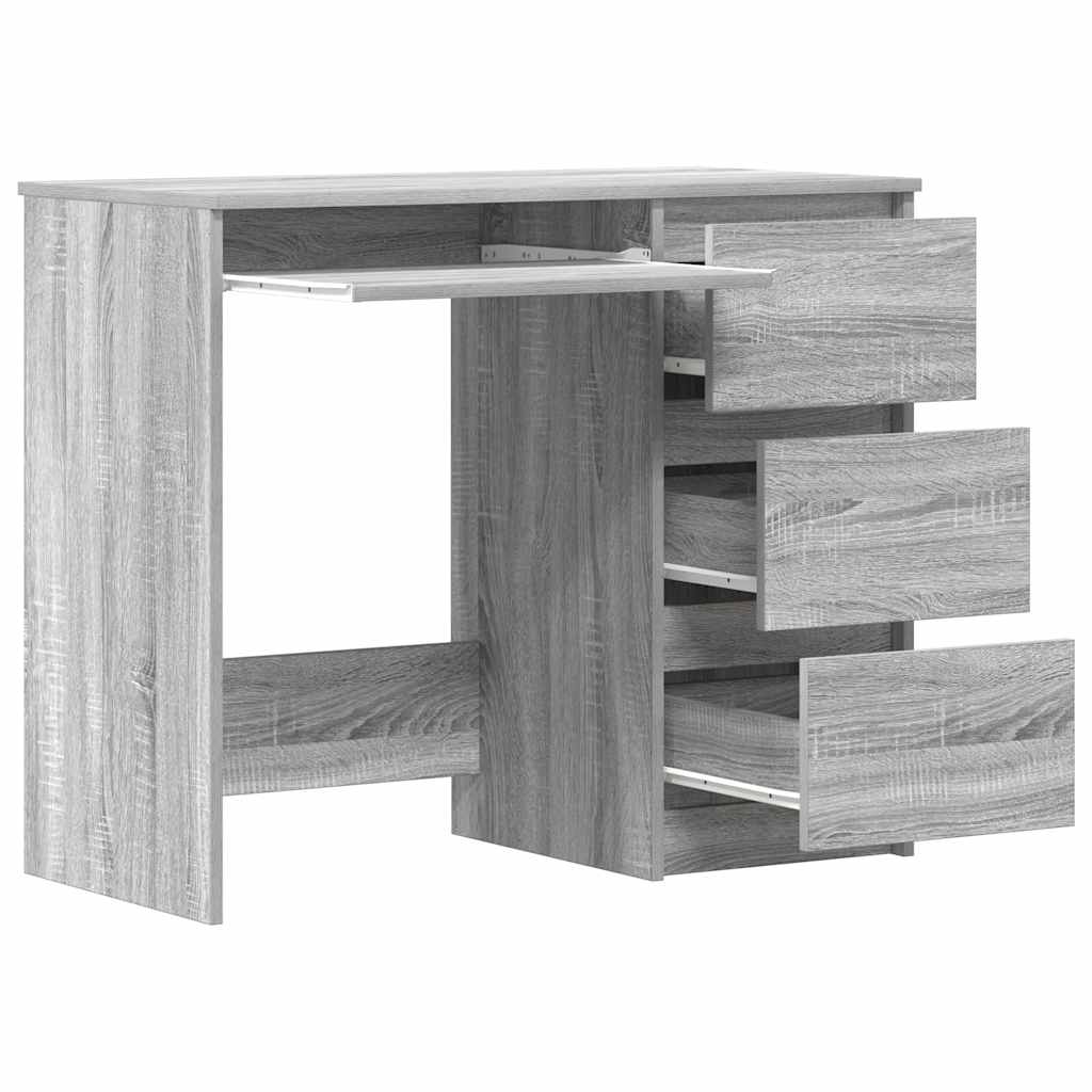 Skrivebord Grå Sonoma 90X45X76 Cm Konstruert Tre