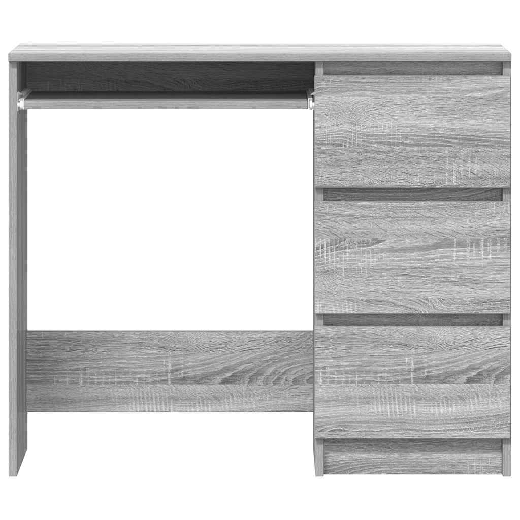 Skrivebord Grå Sonoma 90X45X76 Cm Konstruert Tre
