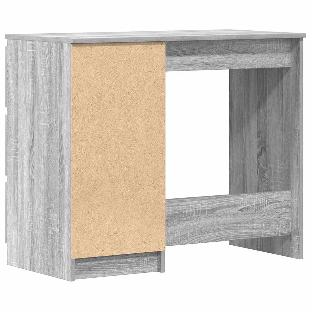 Skrivebord Grå Sonoma 90X45X76 Cm Konstruert Tre