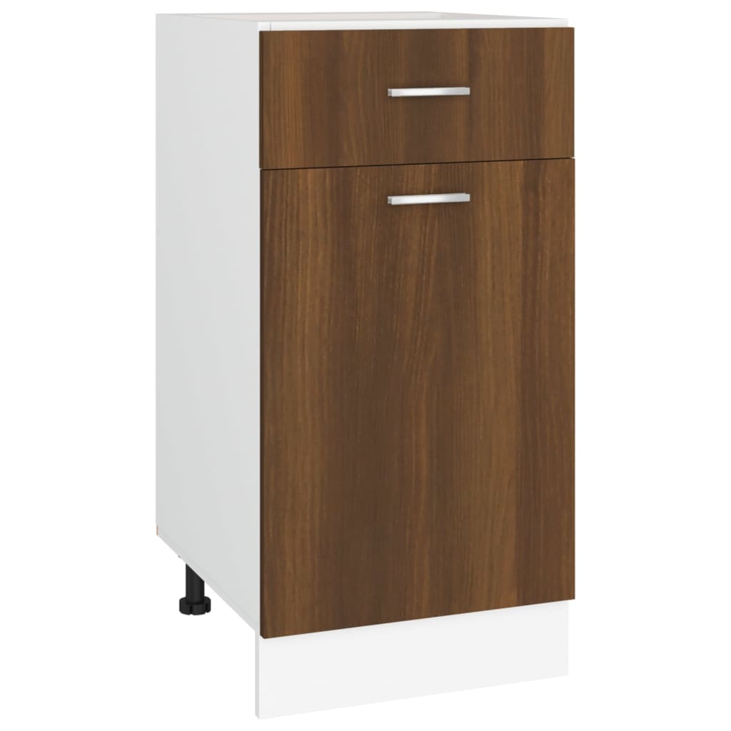 Underskap Med Skuff Brun Eik 40X46X81,5 Cm Konstruert Tre