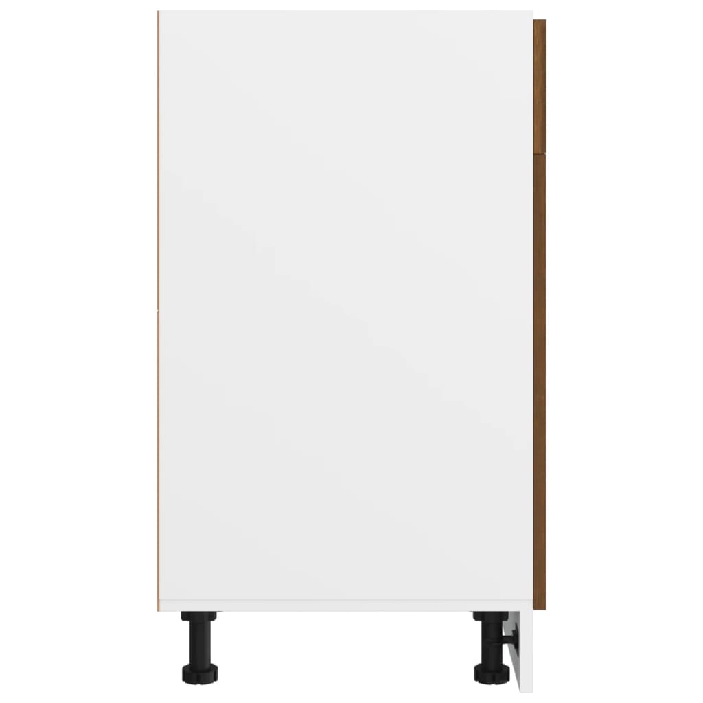 Underskap Med Skuff Brun Eik 40X46X81,5 Cm Konstruert Tre