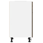 Underskap Med Skuff Brun Eik 50X46X81,5 Cm Konstruert Tre