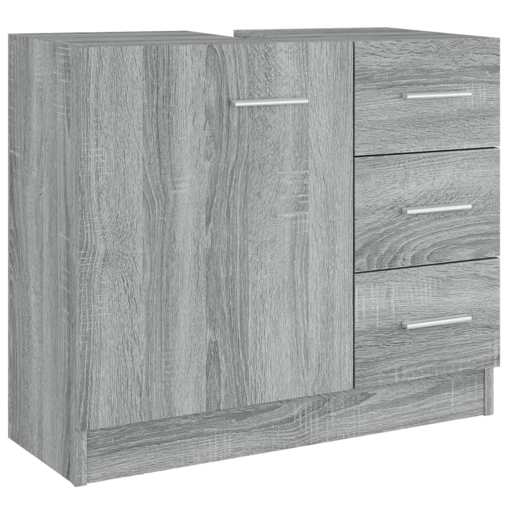 Servantskap Grå Sonoma 63X30X54 Cm Konstruert Tre