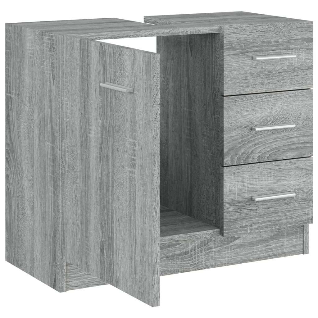 Servantskap Grå Sonoma 63X30X54 Cm Konstruert Tre