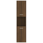 Baderomsskap Brun Eik 30X30X130 Cm Konstruert Tre