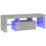 Tv-Benk Med Led-Lys Grå Sonoma 120X35X40 Cm