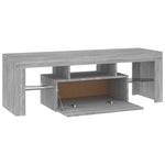 Tv-Benk Med Led-Lys Grå Sonoma 120X35X40 Cm