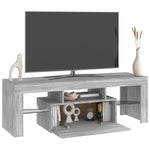 Tv-Benk Med Led-Lys Grå Sonoma 120X35X40 Cm