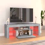 Tv-Benk Med Led-Lys Grå Sonoma 120X35X40 Cm