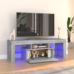 Tv-Benk Med Led-Lys Grå Sonoma 120X35X40 Cm