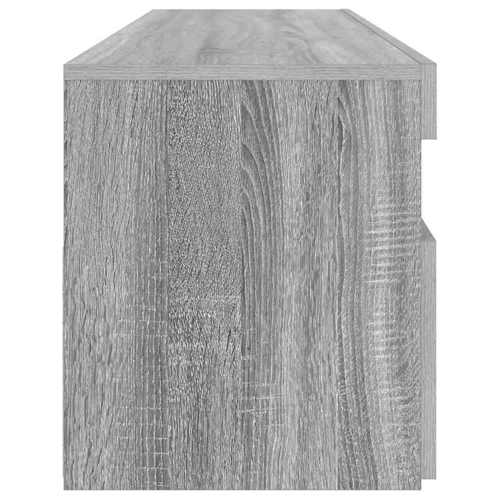 Tv-Benk Med Led-Lys Grå Sonoma 90X35X40 Cm